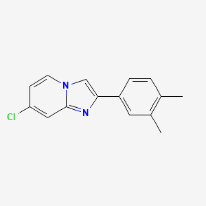 7-chloro-2-(3,4-diMethylphenyl)H-iMidazo[1,2-a]pyridine structure, CAS 475992-33-7