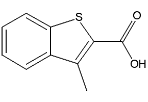 3-Methylbenzothiophene-2-carboxylicacid structure, CAS 3133-78-6