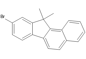 9-bromine-11,11-dimethyl-11H-benzo[a]fluorene structure, CAS 1198396-29-0