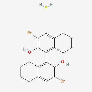 (S)-(-)-3,3'-Dibromo-5,5',6,6',7,7',8,8'-octahydro-1,1'-bi-2,2'-naphthalenediol structure, CAS 765278-73-7
