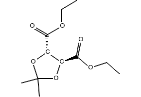 (4S,5S)-diethyl 2,2-diMethyl-1,3-dioxolane-4,5-dicarboxylate structure, CAS 73346-73-3