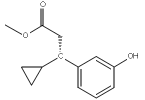 Methyl 3-cyclopropyl-3-(3-hydroxyphenyl)propanoate structure, CAS 1142224-62-1