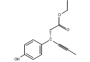 Methyl3-(4-hydroxyphenyl)hex-4-ynoate structure, CAS 865234-02-2