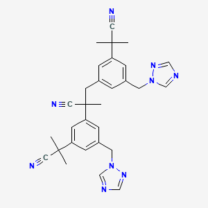 Anastrozole Dimer Impurity structure, CAS 1216898-82-6