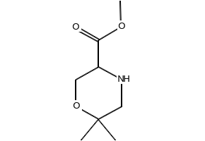 METHYL 6,6-DIMETHYL-MORPHOLINE-3-CARBOXYLATE structure, CAS 1255098-56-6