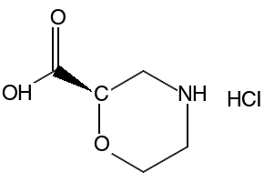 (R)-2-Morpholinecarboxylic acid HCl structure, CAS 1273577-14-2