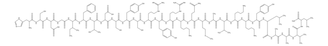 H-HIS-SER-ASP-GLY-ILE-PHE-THR-ASP-SER-TYR-SER-ARG-TYR-ARG-LYS-GLN-MET-ALA-VAL-LYS-LYS-TYR-LEU-ALA-ALA-VAL-LEU-NH2 structure, CAS 127317-03-7