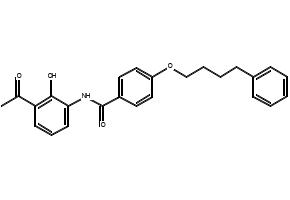 3''-ACETYL-2''-HYDROXY-4-(4-PHENYLBUTOXY)BENZANILIDE structure, CAS 136450-06-1