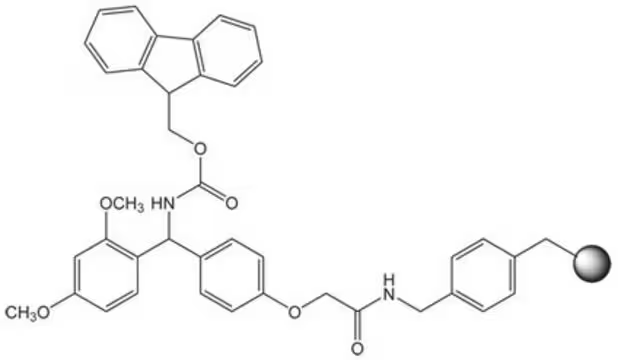 Rinkamide AM resin (100-200 Mesh size) structure, CAS 183599-10-2