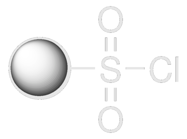 Sulfonylchloride resin (15-50 Mesh size) structure, CAS 163894-16-4