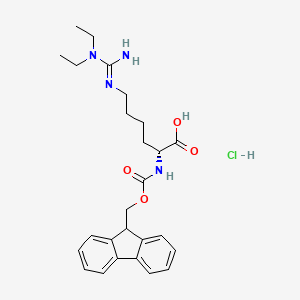 Fmoc-D-HomoArg(Et)2-OH·HCl structure, CAS 2098497-24-4