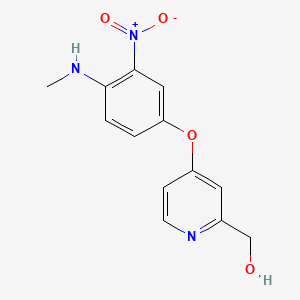 2-Pyridinemethanol, 4-[4-(methylamino)-3-nitrophenoxy]- structure, CAS 611226-24-5