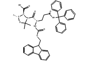 Fmoc-Gln(Trt)-Thr(ψMe,Me Pro)-OH structure, CAS 1572725-72-4
