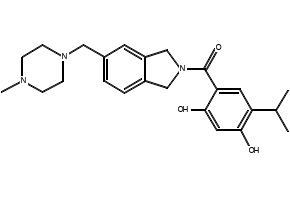 (2,4-dihydroxy-5-isopropylphenyl)(5-((4-Methylpiperazin-1-yl)Methyl)isoindolin-2-yl)Methanone structure, CAS 912999-49-6