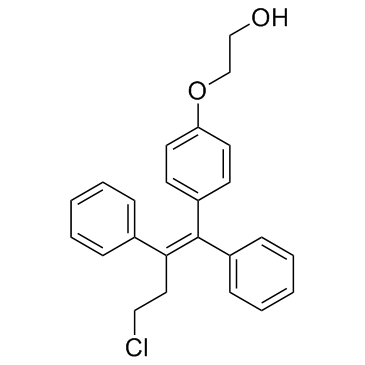2-(4-(4-chloro-1,2-diphenyl-but-1-enyl)phenoxy)ethanol structure, CAS 128607-22-7