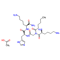 Caprooyl Tetrapeptide-3 structure, CAS 1012317-71-3