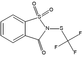 2-[(trifluoromethyl)thio]-1,1-dioxide-1,2-Benzisothiazol-3(2H)-one structure, CAS 1647073-46-8