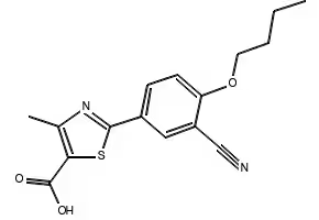 2-(4-butoxy-3-cyanophenyl)-4- methylthiazole-5-carboxylic acid structure, CAS 1657014-33-9