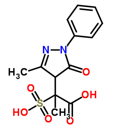 4,5-Dihydro-α,3-diMethyl-5-oxo-1-phenyl-α-sulfo-1H-pyrazole-4-acetic Acid structure, CAS 1357477-99-6
