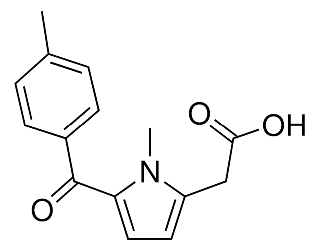 methyl 1-methyl-5-(4-methylbenzoyl)-1H-pyrrole-2-acetate structure, CAS 33369-52-7