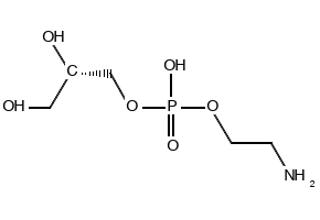 2-aminoethyl 2,3-dihydroxypropyl hydrogen phosphate structure, CAS 1190-00-7
