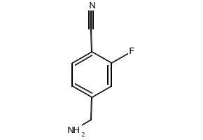 2-(aminomethyl)-4-fluorobenzonitrile structure, CAS 1243378-31-5