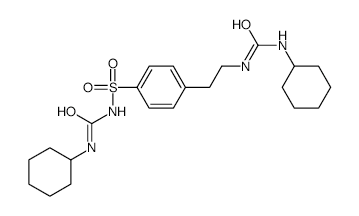 N-[4-(β-Cyclohexylureidoethyl)benzensulfonyl] N'-Cyclohexylurea structure, CAS 10079-35-3