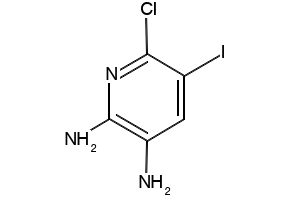 5-chloro-6-iodopyridine-2,3-diamine structure, CAS 1394373-23-9