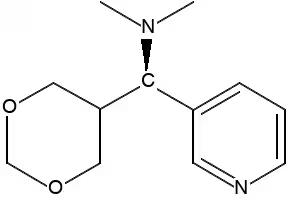 3-Pyridinemethanamine, alpha-1,3-dioxan-5-yl-N,N-dimethyl- structure, CAS 62938-80-1