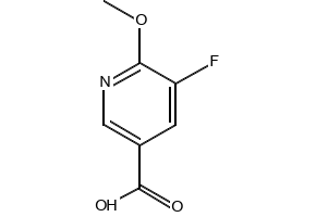 5-FLUORO-6-METHOXY-3-PYRIDINECARBOXYLIC ACID structure, CAS 953780-42-2