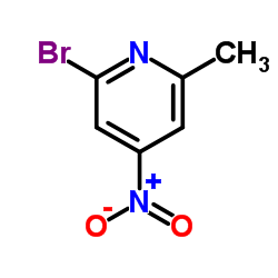2-Bromo-6-methyl-4-nitropyridine ,97% structure, CAS 97944-46-2