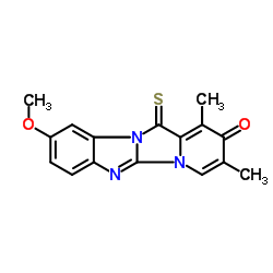 9-METHOXY-1,3-DIMETHYL-12-THIOXO-PYRIDO[1',2',3,4]IMIDAZO[1,2-A]BENZIMIDAZOL-2-(12H)-ONE structure, CAS 125656-83-9