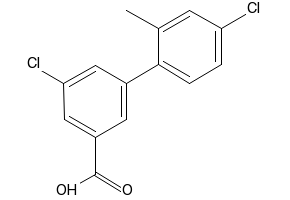 methyl 2',3'-dichloro-5-methyl-3-oxo-1,2,3,6-tetrahydro-[1,1'-biphenyl]-2-carboxylate structure, CAS 1207068-15-2