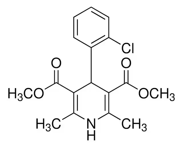 Dimethyl 4-(2-Chlorophenyl)-2,6-dimethyl-1,4-dihydropyridine-3,5-dicarboxylate structure, CAS 43067-01-2