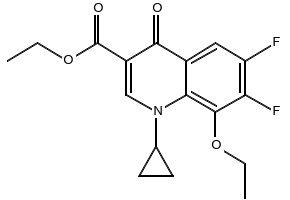 ethyl 1-cyclopropyl-8-ethoxy-6,7-difluoro-4-oxo-1,4-dihydroquinoline-3-carboxylate structure, CAS 172602-83-4