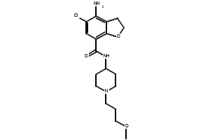 4-amino-N-(1-(3-methoxypropyl)piperidin-4-yl)-2,3-dihydrobenzofuran-7-carboxamide structure, CAS 1608459-56-8
