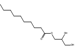 MONOCAPRIN structure, CAS 26402-22-2