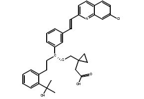 Montelukast structure, CAS 158966-92-8
