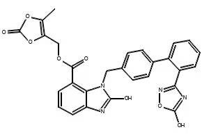 (Z)-Methyl 3-((2'-(N'-hydroxycarbaMiMidoyl)biphenyl-4-yl)Methyl)-2-oxo-2,3-dihydro-1H-benzo[d]iMidazole-4-carboxylate structure, CAS 1499167-72-4