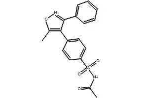N-((4-(5-Methyl-3-phenylisoxazol-4-yl)phenyl)sulfonyl)acetaMide structure, CAS 198471-06-6
