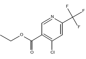 ethyl 4-chloro-6-(trifluoromethyl)nicotinate structure, CAS 1196146-35-6