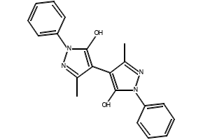 3,3'-diMethyl-1,1'-diphenyl-1H,1'H-4,4'-bipyrazole-5,5'-diol structure, CAS 177415-76-8