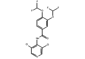N-(3,5-Dichloro-4-pyridinyl)-3,4-bis(difluoroMethoxy)benzaMide structure, CAS 162401-30-1