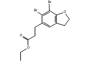 3-(6,7-Dibromo-2,3-dihydrobenzofuran-5-yl)propanoic Acid structure, CAS 196597-76-9