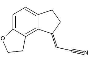 Acetonitrile, (1,2,6,7-tetrahydro-8H-indeno[5,4-b]furan-8-ylidene)-, (2E)- structure, CAS 196597-79-2