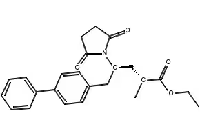 Ethyl (2R,4S)-4-([1,1'-biphenyl]-4-ylmethyl)-2-methyl-4-(2,5-dioxopyrrolidin-1-yl)butanoate structure, CAS 1038924-97-8