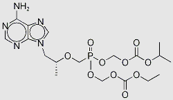 Tenofovir Disopropyl Ethyl Diester structure, CAS 1422284-17-0