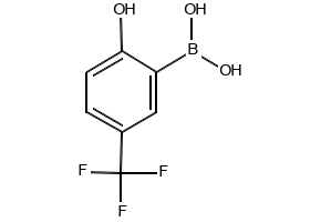 2-hydroxy-5-(trifluoroMethyl)phenylboronic acid structure, CAS 779329-55-4