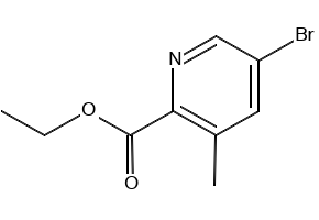 5-Bromo-3-methylpyridine-2-carboxylic acid ethyl ester structure, CAS 794592-13-5