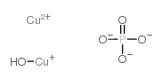 dicopper hydroxide phosphate structure, CAS 12158-74-6